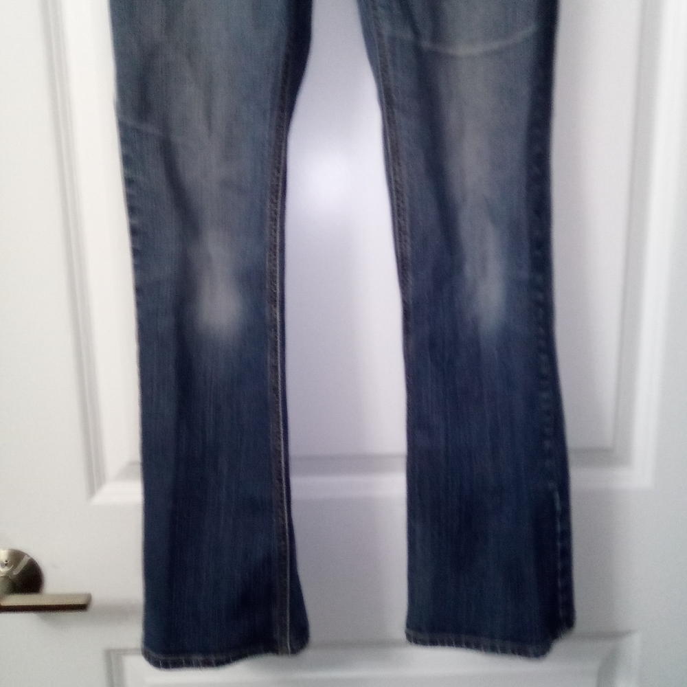 Tommy Hilfiger Vintage 90s Style Flare Jeans Faded Medium Wash Mid Rise Bootcut - Picture 3 of 5